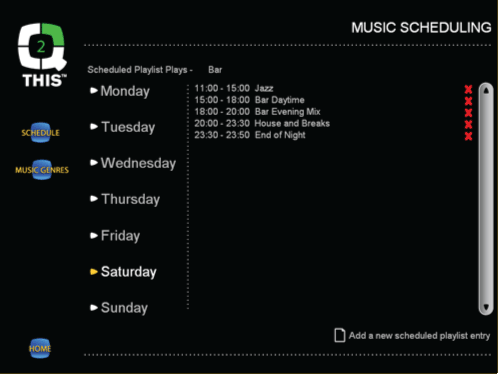 schedule screen